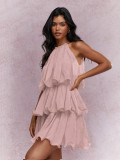 Summer Sleeveless Tulle Ruffle Elegant Layered Dress