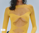 Rhinestone Sparkling Mesh Top Bodysuit Sexy Teddy Lingerie