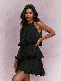 Summer Sleeveless Tulle Ruffle Elegant Layered Dress