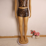 Leopard Sequin Shorts Sexy Bodycon Stretchy Shorts