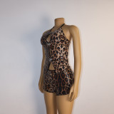 Leopard Sequin Shorts Sexy Bodycon Stretchy Shorts