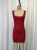 Sexy Club Dress Rhinestone Strap Low Back Bodycon Mini Dress