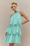 Summer Sleeveless Tulle Ruffle Elegant Layered Dress