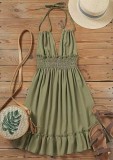 Sundress Sexy Solid Strap Vacation Dress
