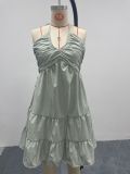 Vacation Sundress Sexy Solid Strap Casual Dress