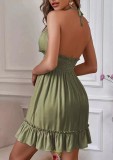 Sundress Sexy Solid Strap Vacation Dress