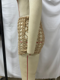 Sexy Crocheting Knit Hollow Out Cover-up Beach Skirt