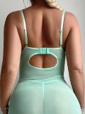 Women Lingerie Sexy Transparent Butterfly Decor Slit Long Nightgown