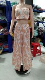 Print Cami Top and High Waist Wide Leg Pants Two Piece Set