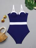 Contrast Color One-piece Swimsuit