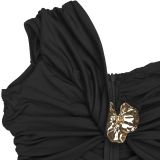 Chic Sexy Off-Shoulder High Slit Maxi Evening Dress