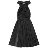 Chic Sexy Off-Shoulder High Slit Maxi Evening Dress