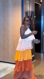 Halter Neck Sleeveless Layered Maxi Dress