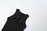 Sexy Sleeveless Hollow Out Lace-Up Club Dress