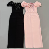 Elegant Rhinestone Long Evening Dress