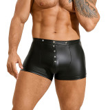 Men's PU Leather Underwer Pantie