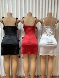 Sexy Flower Strap Bodyon Dress