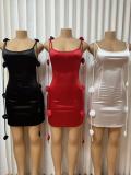 Sexy Flower Strap Bodyon Dress