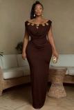 Sexy Off Shoulder Bodycon Maxi Dress