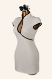 Chic Contrast Binding Keyhole Sexy Bodycon Dress