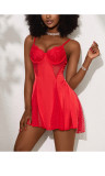 Women Floral Embroidered Soft Underwire Lace Patchwork Sexy Slip Dress