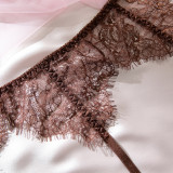 Women See Through Lace Underwired Bra Garter Lingerie Set