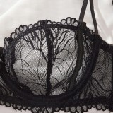 Women French Lace Bra and Thong Sexy Lingerie Set