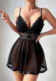 Black See Through Dress with Thong Sexy Lingerie