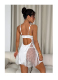 Women Floral Embroidered Soft Underwire Lace Patchwork Sexy Slip Dress