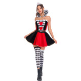 Halloween Costume Queen of Hearts Stage Cosplay Festival Costume for Adults