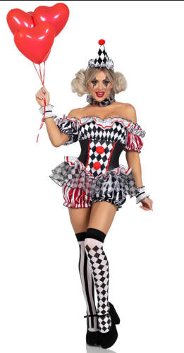 Halloween Costume Clown Woman Costume Circus Trainer Cosplay Outfit