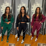 Sports Casual Two-Piece Outfit Long Sleeve Jacket and Sweatpants Wholesale Sweatsuit