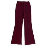 Women's Contrast Color Casual Sportswear Short-sleeve Zipper Jacket and Sweatpants Two Piece Set