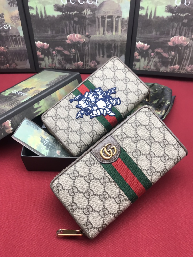 美品 GUCCI グッチ 長財布 ラウンドファスナー式財布 557696-3