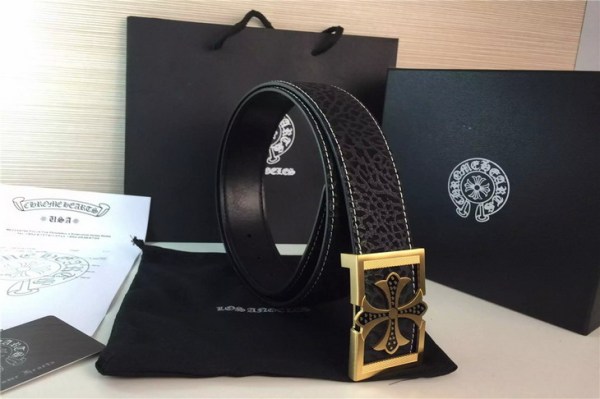 原版皮系列ChromeHearts クロムハーツ 革ベルト メンズベルト Hearts-belt057
