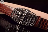 原版皮系列ChromeHearts クロムハーツ 革ベルト メンズベルト Hearts-belt051