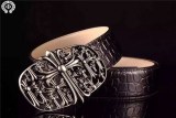 原版皮系列ChromeHearts クロムハーツ 革ベルト メンズベルト Hearts-belt050