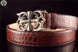 原版皮系列ChromeHearts クロムハーツ 革ベルト メンズベルト Hearts-belt049