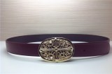 原版皮系列ChromeHearts クロムハーツ 革ベルト メンズベルト Hearts-belt046