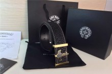 原版皮系列ChromeHearts クロムハーツ 革ベルト メンズベルト Hearts-belt055
