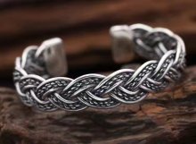 ChromeHearts クロムハーツ100% 925シルバー 正規品品質 男女用 カフブレス ch678395V