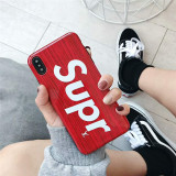 シュプリーム ルイヴィトンコラボ iphone xr/xsケース  シンプル風  supreme iphone x/xs/xs maxカバールイヴィトンアイフォン7/8plusケース 人気ジャケット