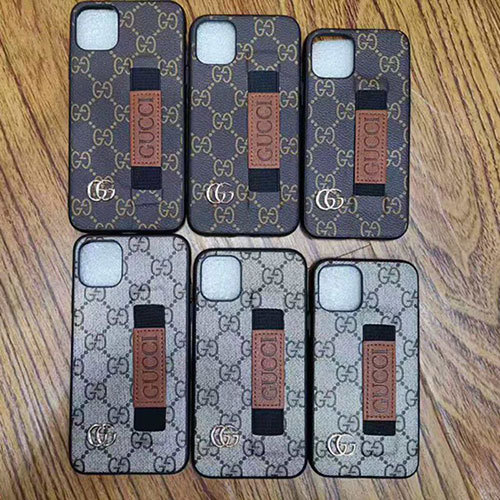 GUCCI グッチiphone11/11pro/11pro maxケース グッチ経典風iphone x/xs/xr/xs maxケースiphone7/8/plusケースはバンドベルト付き 滑り止め デザイン性