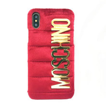 モスキーノ ブランド iPhonex/iPhone8/iPhone7/iPhone6スマホーケース ベルベット素材 手触り良いケース 輝いた光沢感  男女兼用 Moschinoケース