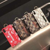 ルイヴィトン iphone xr/xsケース お洒落 ブランド グッチ アイフォン x/8/xs maxカバー 丸リング  チャックポッケト付け カップル向け