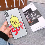 シュプリーム iphone xrケース 可愛い アイフォン xs/xs maxカバー ダック付け iphone 8/7plusケース 個性ジャケット