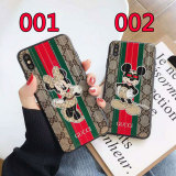 GUCCI iphone XI/11R ケース ブランド 高級品 グッチ iphone XR/XS ケース ファション ミッキーモウス 可愛い GUCCIアイフォンXS MAXケース