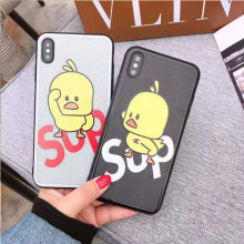 シュプリーム iphone xrケース 可愛い アイフォン xs/xs maxカバー ダック付け iphone 8/7plusケース 個性ジャケット