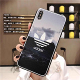 adidas iphone xs/xr/xsmax ケース スマホ カバー ロゴ柄デザイン 綺麗 癒し系 アイフォンカバー iphone x/7Plus/8Plus/7/8/6SPlus/6ケース 携帯カバー 風景 自然 オシャレ