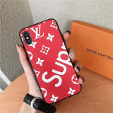 シュプリームルイヴィトンiphone xs/xs マックスケース 高級コラボ supreme iphone xr/10ケース モノグラム iphone 6/8/7 plusケース ストライプ お洒落 男女兼用